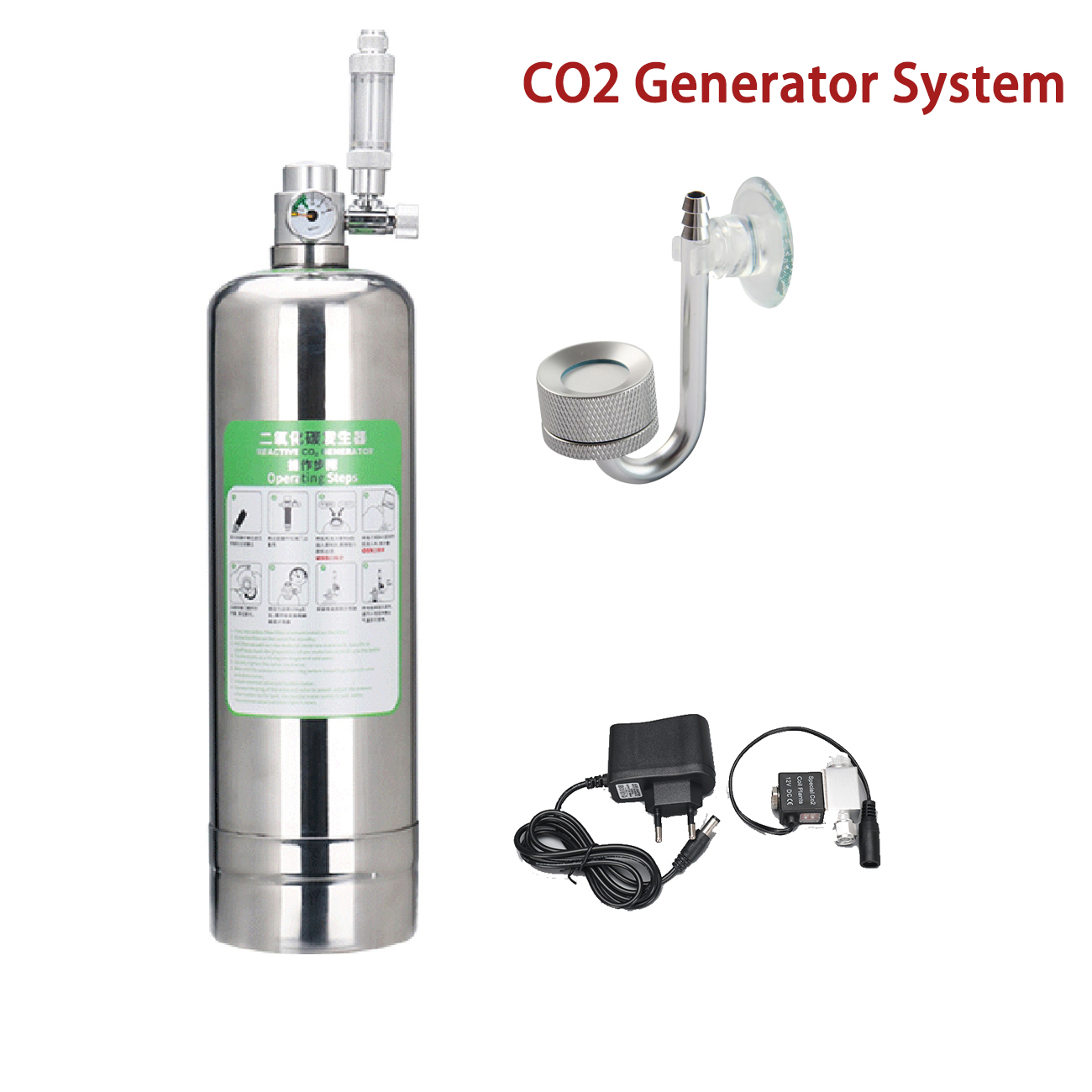 Planted Aquarium Co2 System - Akvaryum CO2 Jeneratör sistemi Kiti Paslanmaz
